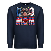 Navy American Dog Mom Premium Sweatshirt - CowhideDigitalArt