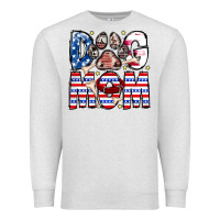 Oatmeal Heather American Dog Mom Premium Sweatshirt - CowhideDigitalArt