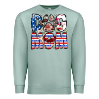Seafoam American Dog Mom Premium Sweatshirt - CowhideDigitalArt
