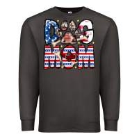 Smoke American Dog Mom Premium Sweatshirt - CowhideDigitalArt