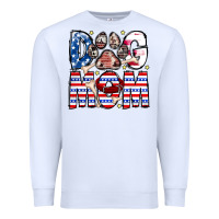 White American Dog Mom Premium Sweatshirt - CowhideDigitalArt