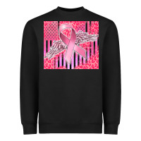Black cancer awareness american flag Heavyweight Sweatshirt - CowGirlArtShop