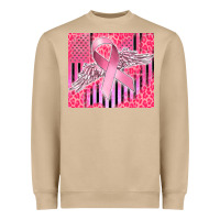 Mushroom cancer awareness american flag Heavyweight Sweatshirt - CowGirlArtShop