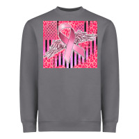 Cancer Awareness American Flag Heavyweight Sweatshirt | Teevron