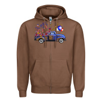 Western Truck Fourth Of July Zipper Hoodie | Teevron