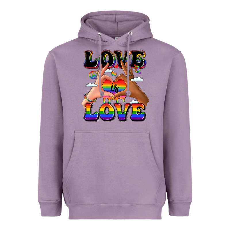 Love Is Love Lgbtq Pride Hands Heavyweight Hoodie by LillyAllenDesigns | Teevron