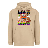 Mushroom love is love lgbtq pride hands Heavyweight Hoodie - LillyAllenDesigns