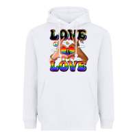 White love is love lgbtq pride hands Heavyweight Hoodie - LillyAllenDesigns