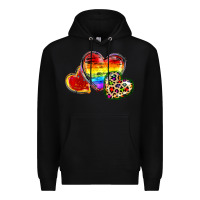 Black Pride hearts Premium Hoodie - FaDigitalArtStudio