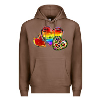 Chestnut Pride hearts Premium Hoodie - FaDigitalArtStudio