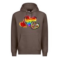 Coffee Pride hearts Premium Hoodie - FaDigitalArtStudio