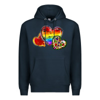 Navy Pride hearts Premium Hoodie - FaDigitalArtStudio