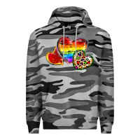 Slate Camo Pride hearts Premium Hoodie - FaDigitalArtStudio