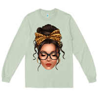 Matcha caucasian leopard messy bun Long Sleeve Tee - texasbilliewilder