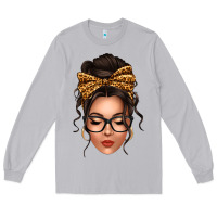 Moon Dust caucasian leopard messy bun Long Sleeve Tee - texasbilliewilder