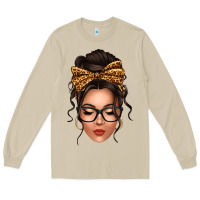 Mushroom caucasian leopard messy bun Long Sleeve Tee - texasbilliewilder