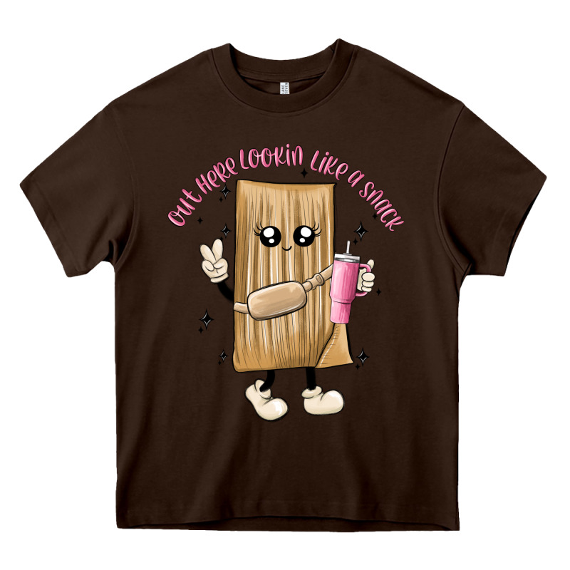 Out Here Lookin Like A Snack Heavy Core Tee by MaliasSmallBusiness | Teevron