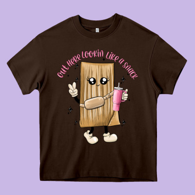 Out Here Lookin Like A Snack Heavy Core Tee Designed By Maliassmallbusiness