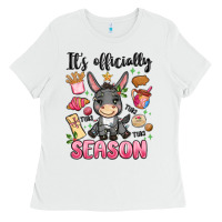 White its officially season Ladies Tee - MaliasSmallBusiness