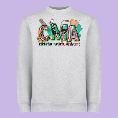 Certified Medical Assistant Heavyweight Sweatshirt Designed By Cowgirlartshop