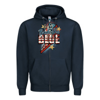 Navy Back the blue Zipper Hoodie - FaDigitalArtStudio