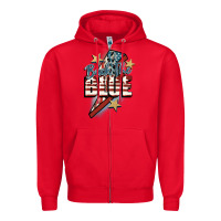 Red Back the blue Zipper Hoodie - FaDigitalArtStudio