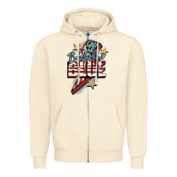Sandshell Back the blue Zipper Hoodie - FaDigitalArtStudio