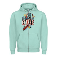 Seafoam Back the blue Zipper Hoodie - FaDigitalArtStudio