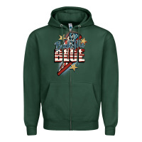 Sports Green Back the blue Zipper Hoodie - FaDigitalArtStudio