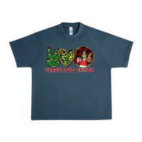 Midnight Navy Peace Love Grinch Urban Heavy Tee - Bettercallsaul