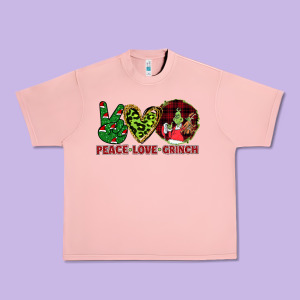Peace Love Grinch Urban Heavy Tee Designed By Bettercallsaul