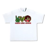 White Peace Love Grinch Urban Heavy Tee - Bettercallsaul