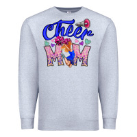 Heather Grey Cheer Mom Premium Sweatshirt - CowhideDigitalArt