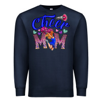 Navy Cheer Mom Premium Sweatshirt - CowhideDigitalArt