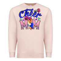 Pale Pink Cheer Mom Premium Sweatshirt - CowhideDigitalArt