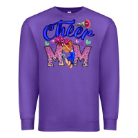 Purple Cheer Mom Premium Sweatshirt - CowhideDigitalArt