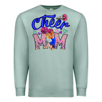 Seafoam Cheer Mom Premium Sweatshirt - CowhideDigitalArt