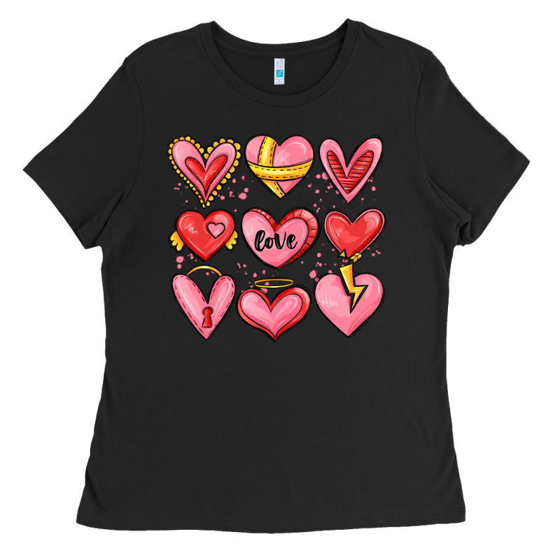 Sketch Hearts Ladies Tee by MaliasSmallBusiness | Teevron