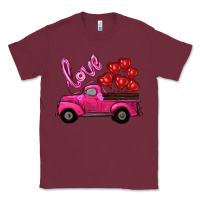 Burgundy valentines day turck with balloons Classic Tee - RanaPortraitStore