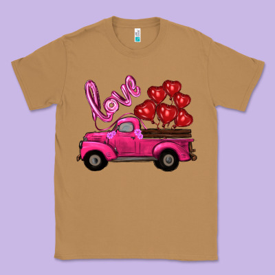 Valentines Day Turck With Balloons Classic Tee Designed By Ranaportraitstore