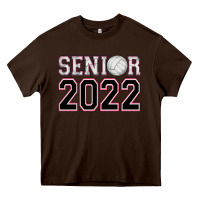 Chocolate Brown senior volleyball Heavy Core Tee - AdoDesignShop