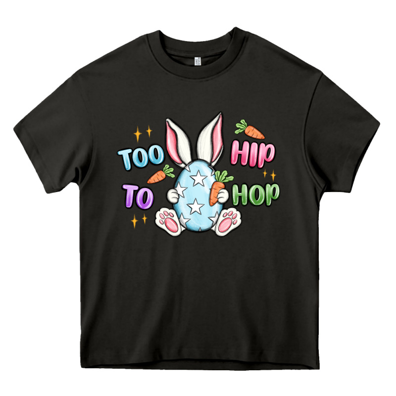 Too Hip To Hop Easter Heavy Core Tee by MaliasSmallBusiness | Teevron