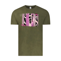 Vintage Olive Purple Glitter Cowhide Pattern Brushstrokes Vintage Tee - Bettercallsaul
