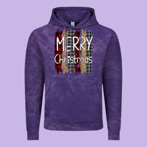 Merry Christmas Leopard Print Vintage Hoodie Designed By Bettercallsaul