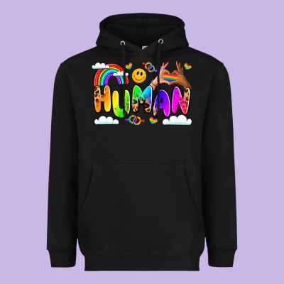 Human Pride Heavyweight Hoodie Designed By Lillyallendesigns