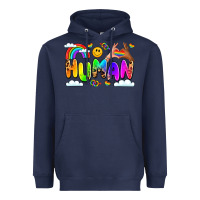 Navy human pride Heavyweight Hoodie - LillyAllenDesigns