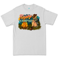 Dove Grey happy camping Premium Tee - NancyCooperArtShop