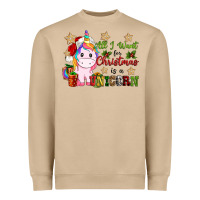 Mushroom all i want for christmas is a unicorn Heavyweight Sweatshirt - CowGirlArtShop