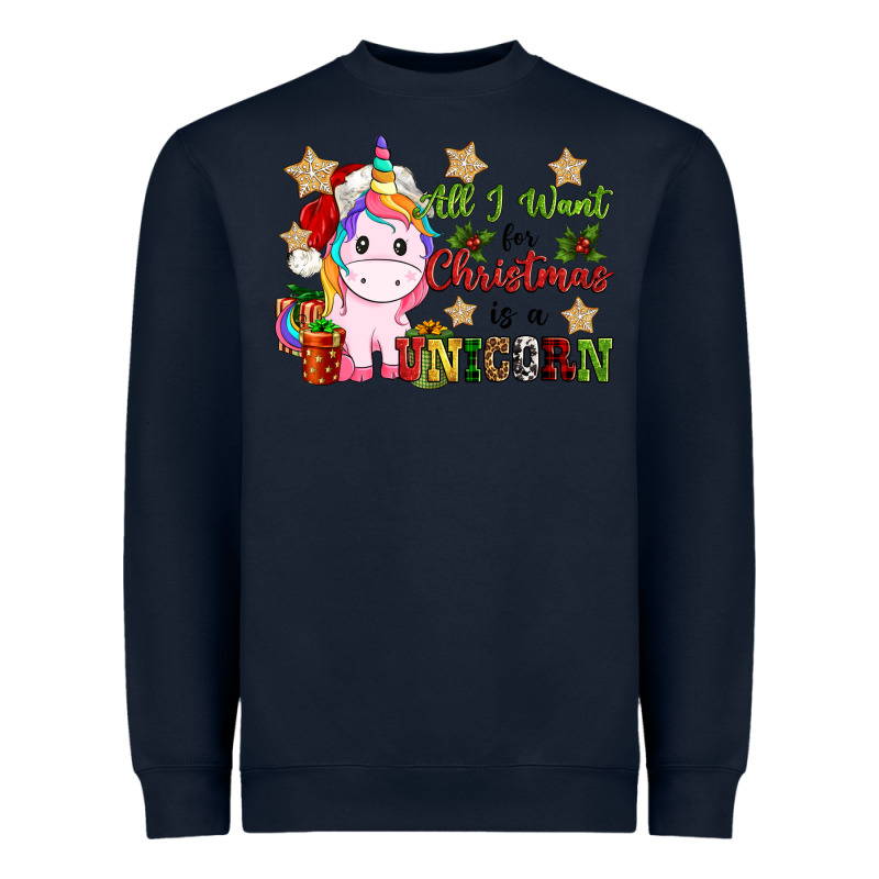 All I Want For Christmas Is A Unicorn Heavyweight Sweatshirt by CowGirlArtShop | Teevron