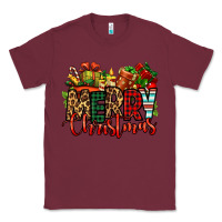 Burgundy merry Christmas Classic Tee - Jasminsmagicworld